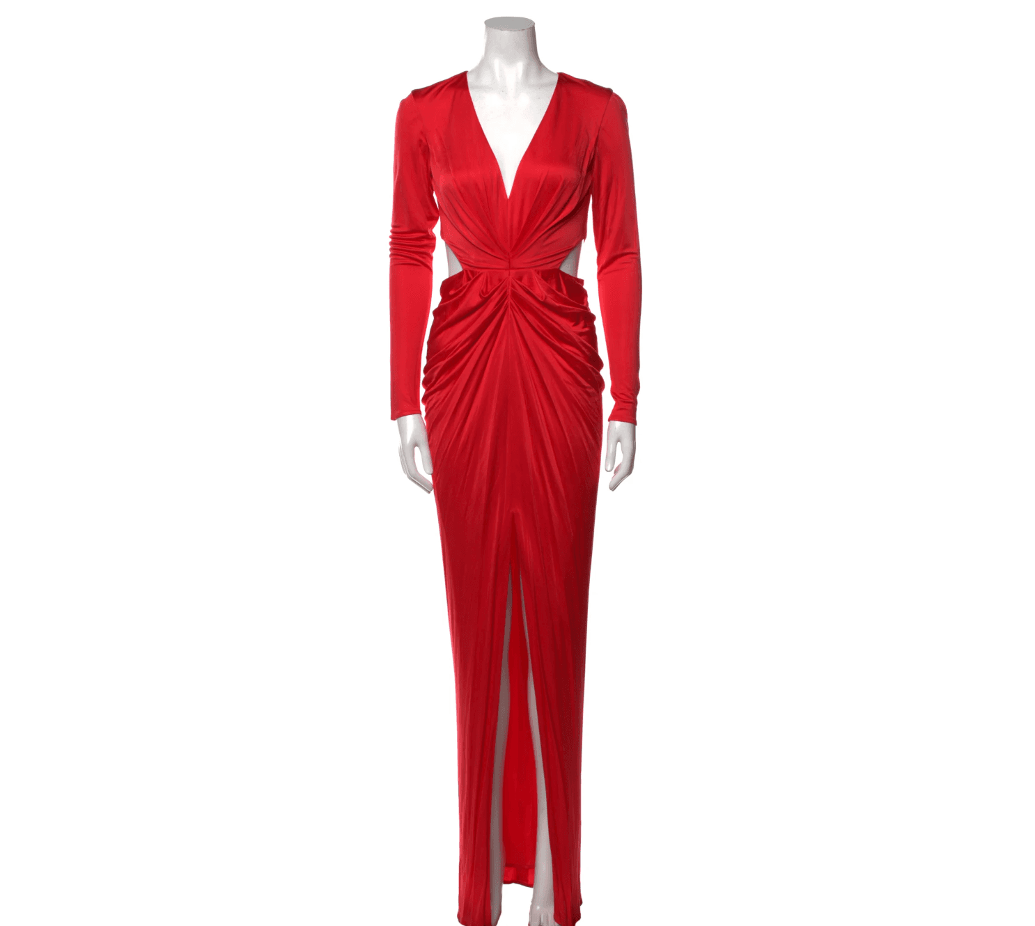 Haney Plunge Neckline Long Dress