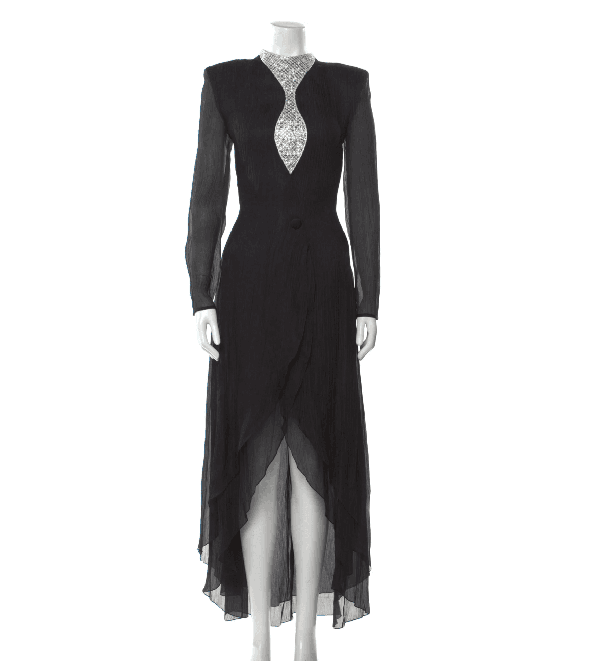 Carolina Herrera Vintage Black Long Dress