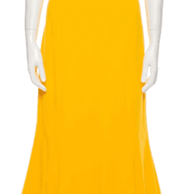 Oscar De La Renta Yellow Acetate Long Dress — image 1