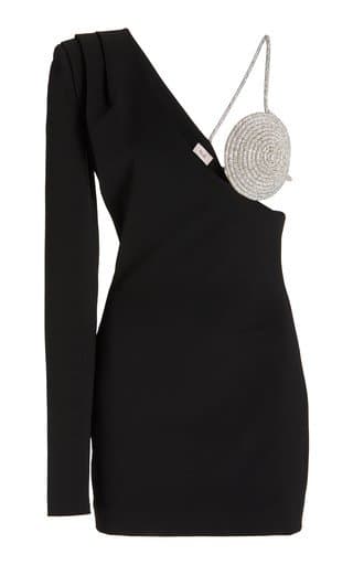Nue One-sleeve Mini Dress With Embellished Bra Cup