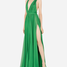 Dolce & Gabbana Green Chiffon Gown — image 1