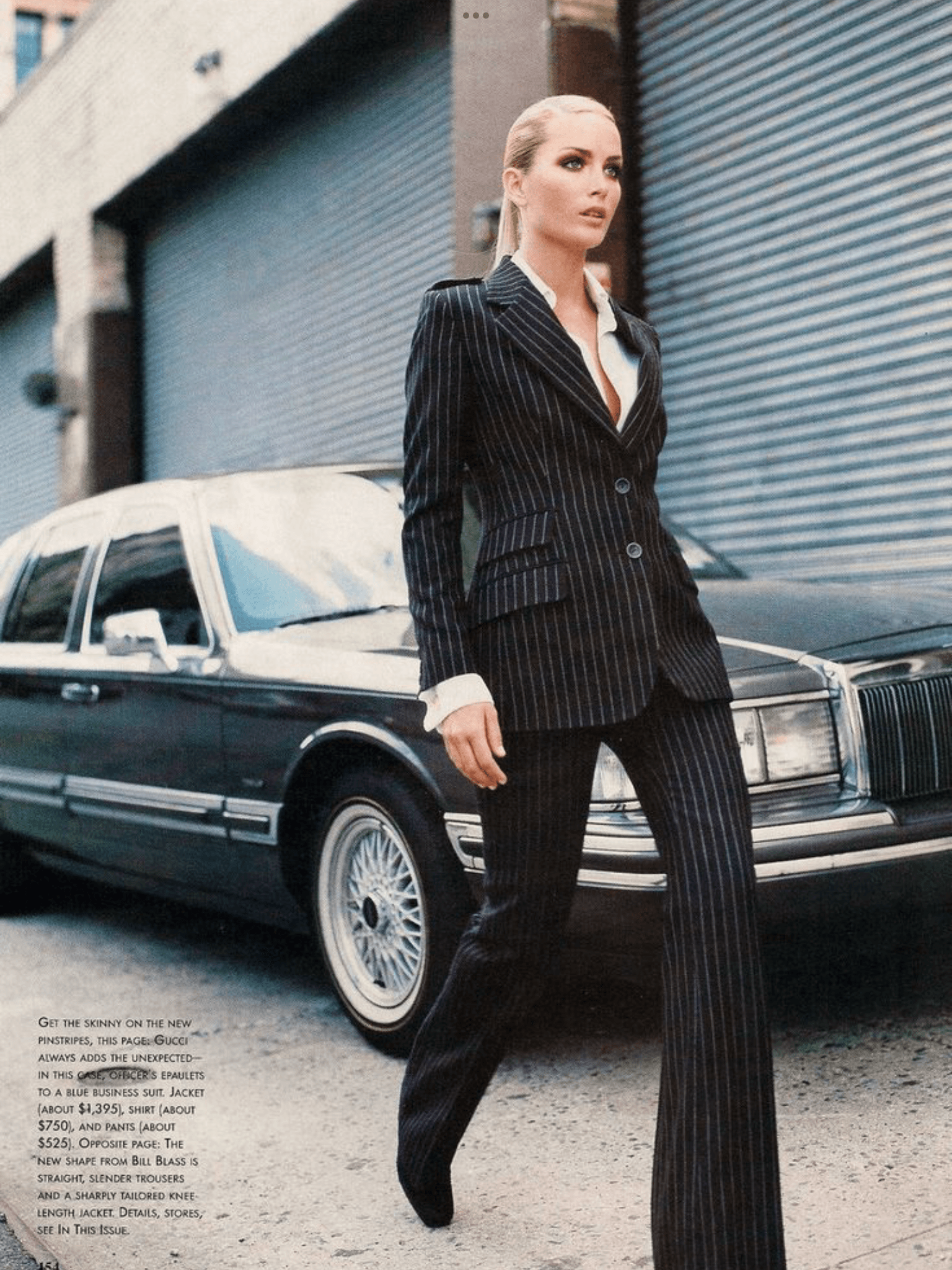 Gucci Tom Ford Fall 1996 Pinstripe Pantsuit