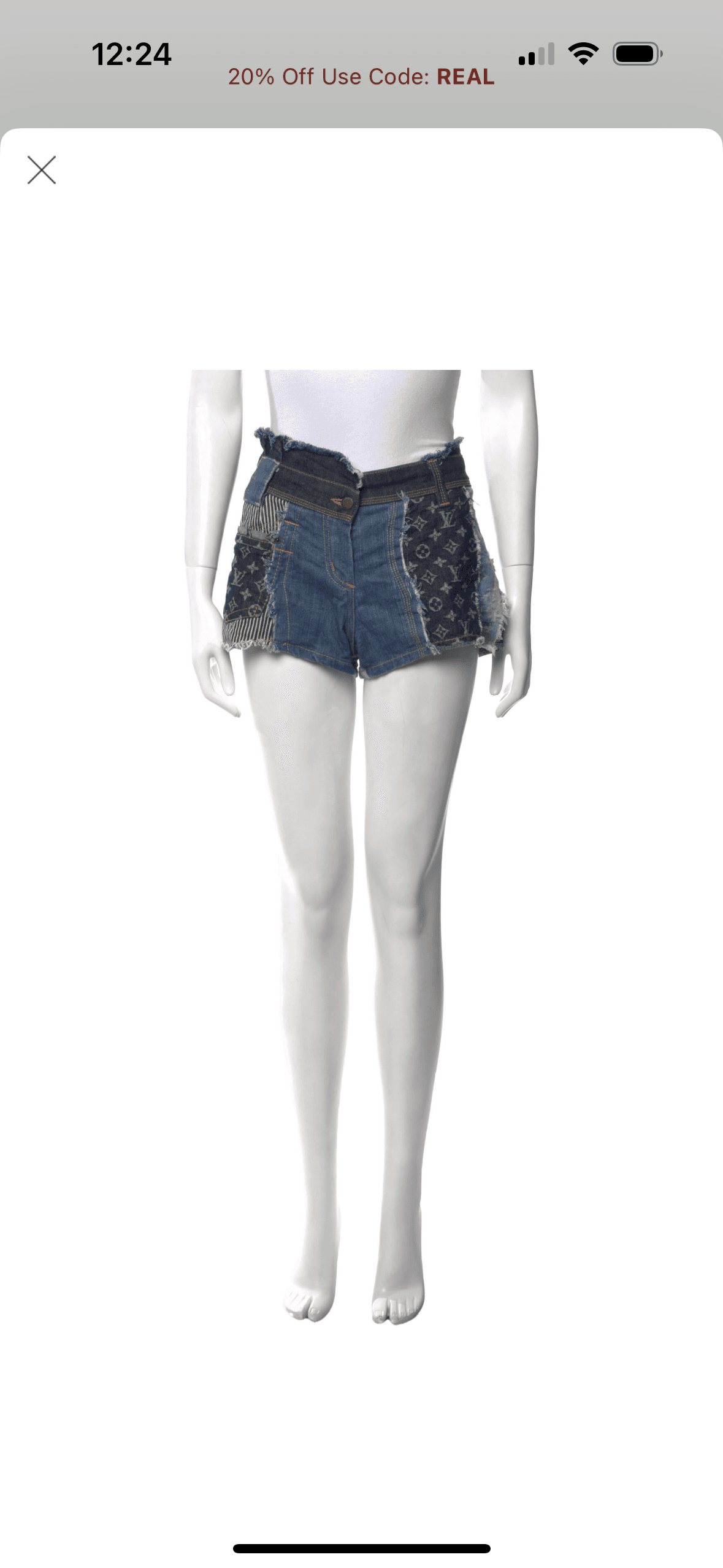 Louis Vuitton Denim Shorts Medium