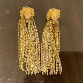 Gucci Crystal Lion Clip-on Earrings — image 1