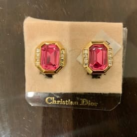 Christian Dior Vintage Crystal Clip-on Earrings — image 1