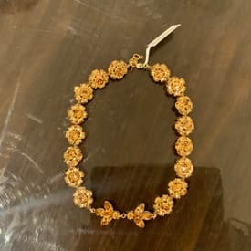 Balenciaga Edition Crystal Golden Flowers Collar Necklace — image 1