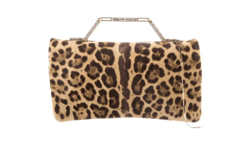 Valentino Pony Hair Cheetah Clutch
