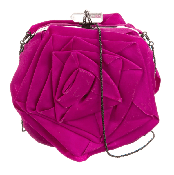 Marchesa Polyester Rose Clutch