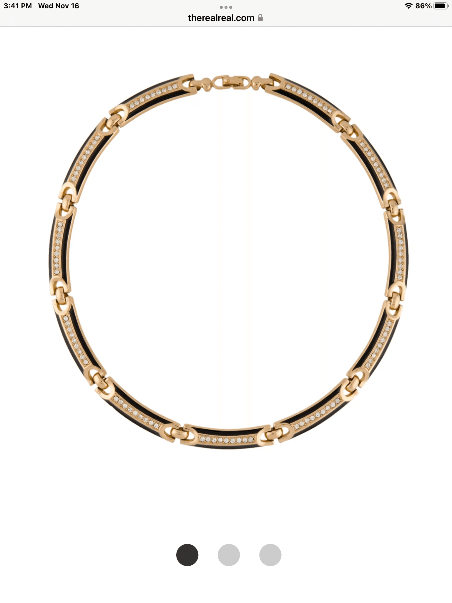 Christian Dior Vintage Crystal & Enamel Collar Necklace