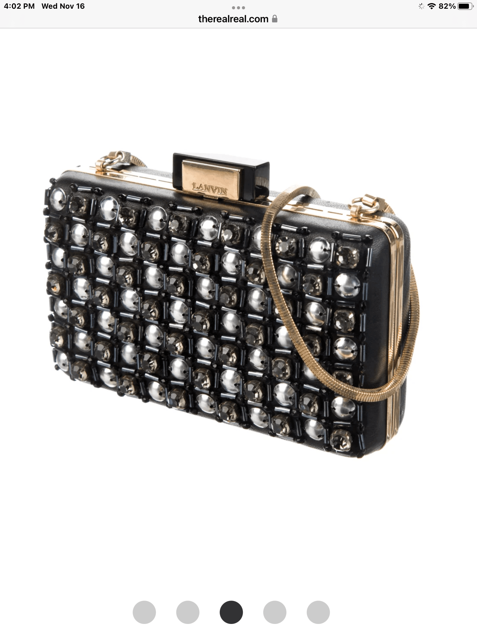 Lanvin Crystal Studded Clutch