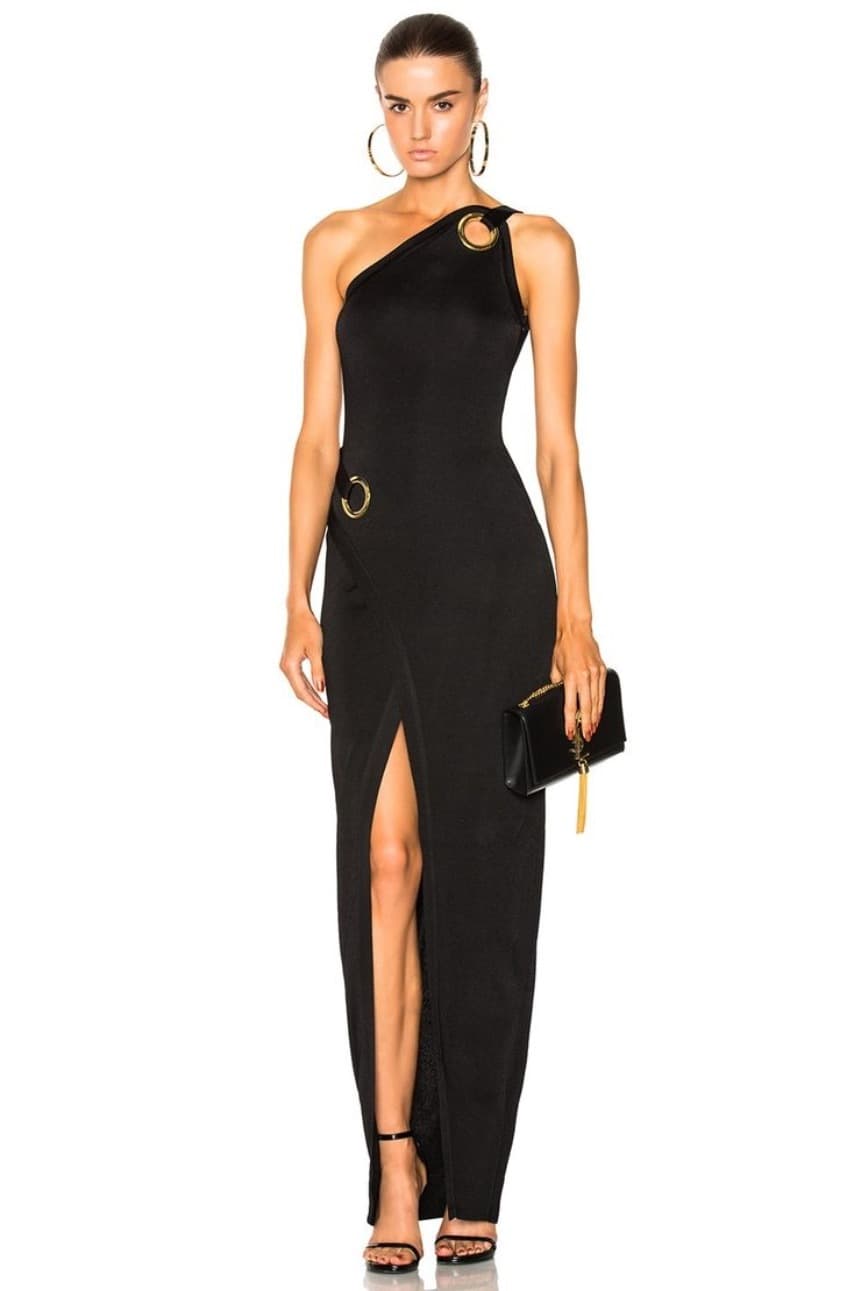 Balmain Knit One Shoulder Gown