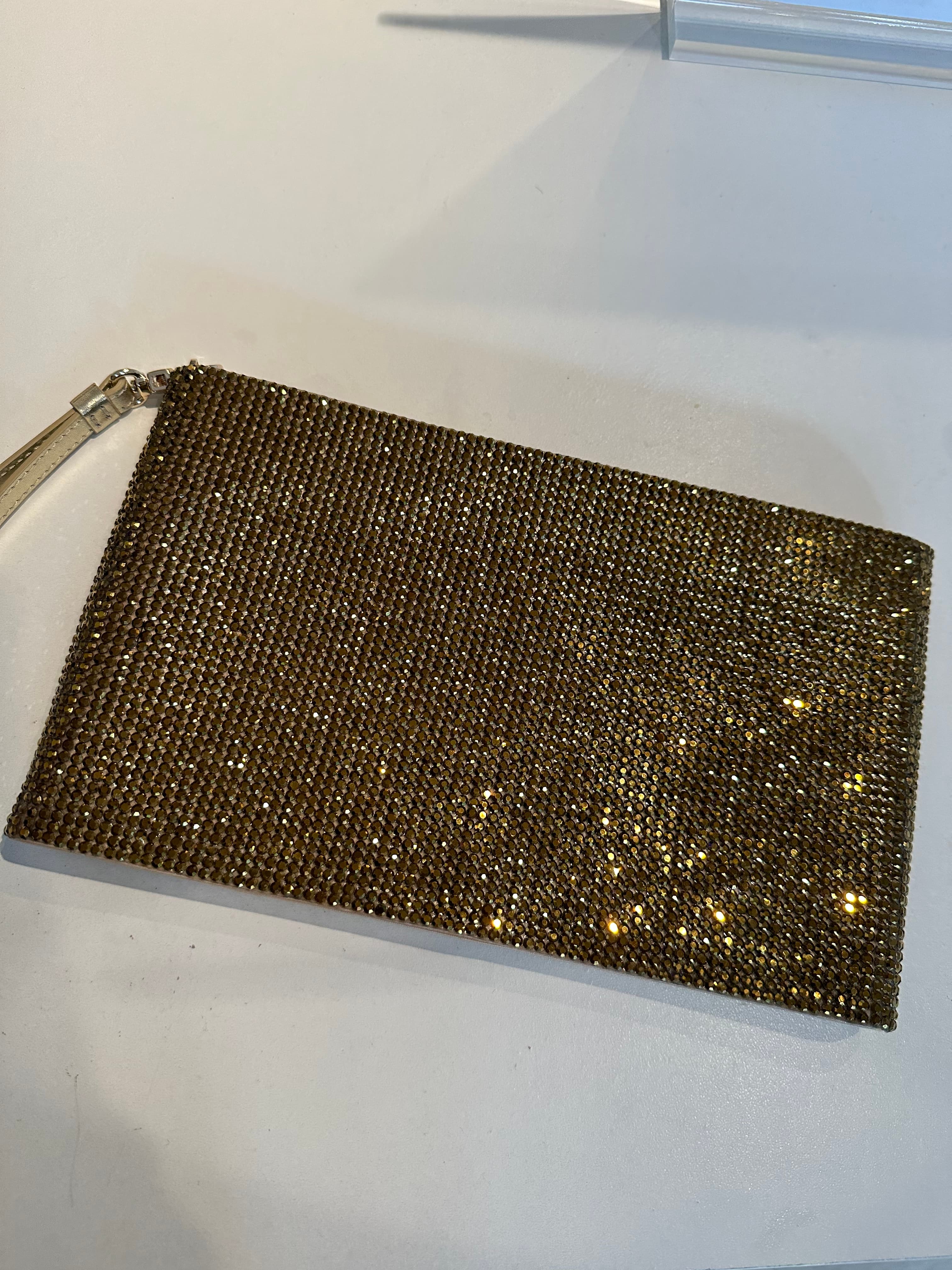 Judith Leiber Couture Gold Crystal Clutch