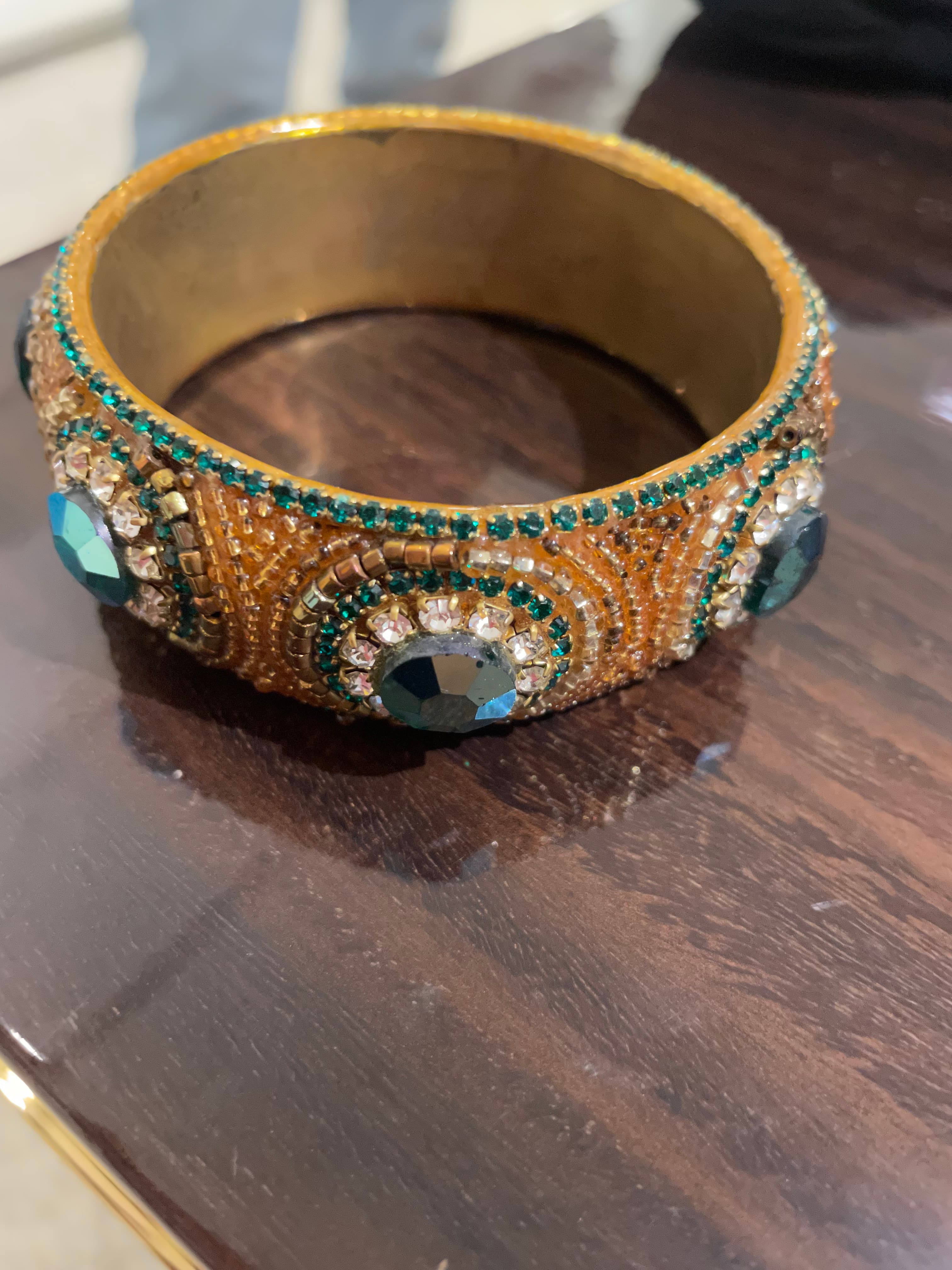 Vintage Green Stone Bracelet