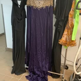 Marchesa Purple Cape Gown — image 1