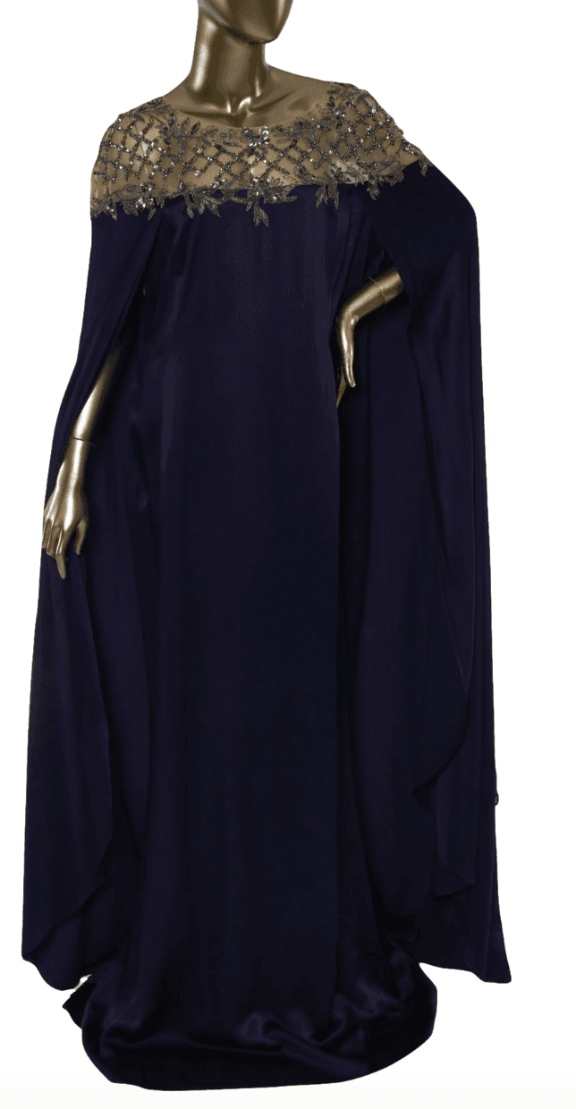 Marchesa Purple Cape Gown