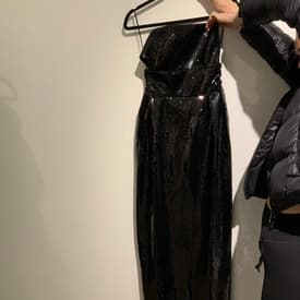 Alexandre Vauthier Black Strapless Sequin Gown — image 1