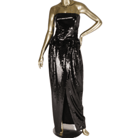 Alexandre Vauthier Black Strapless Sequin Gown — image 2