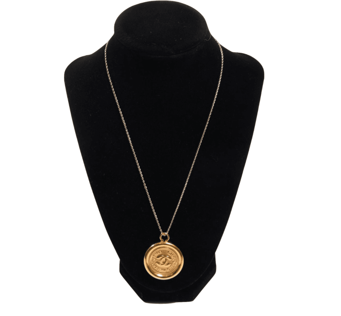Chanel 1990's Vintage Gold Cc Necklace