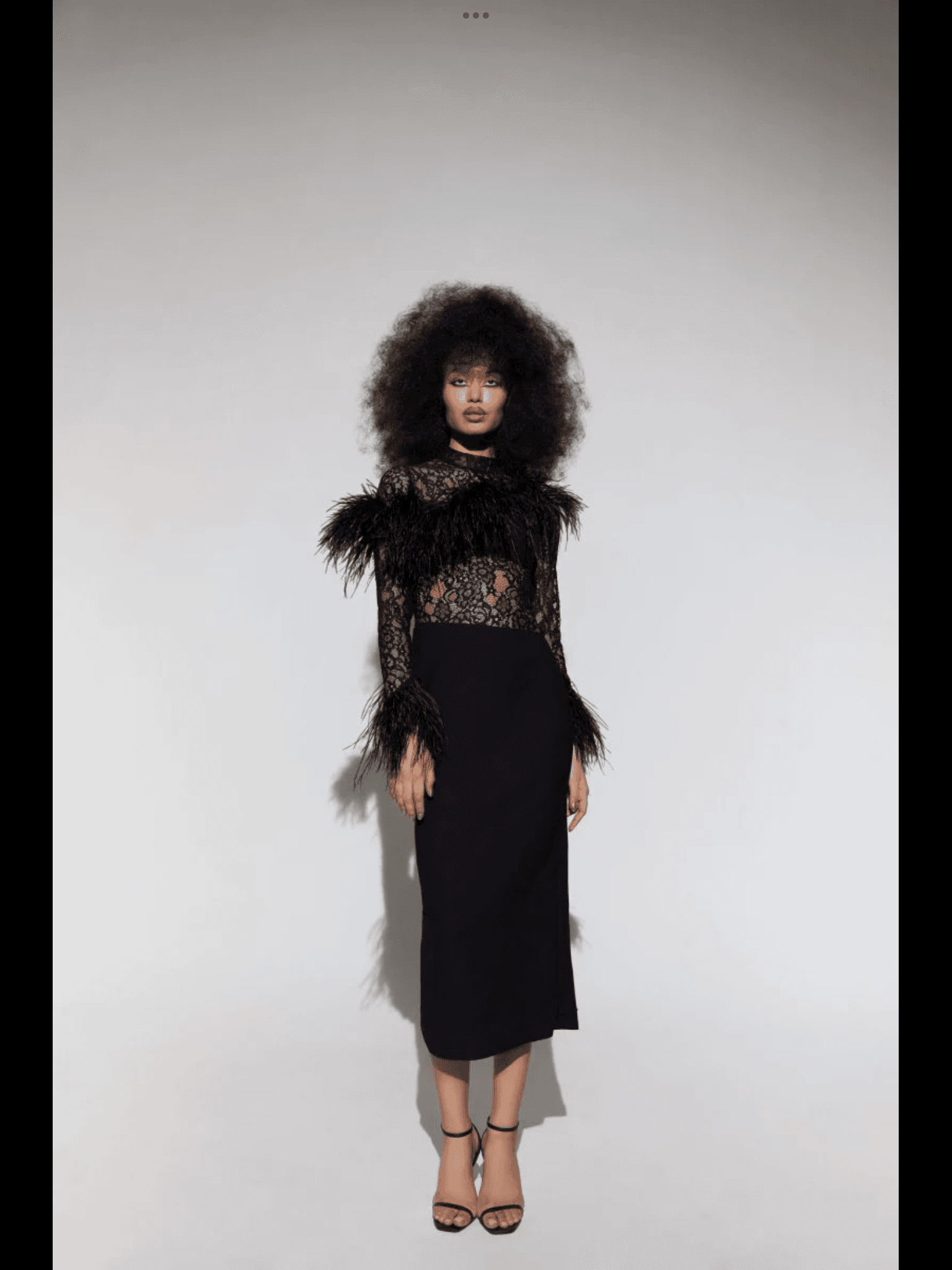 Rasario Feather Detailed Asymmetric Dress