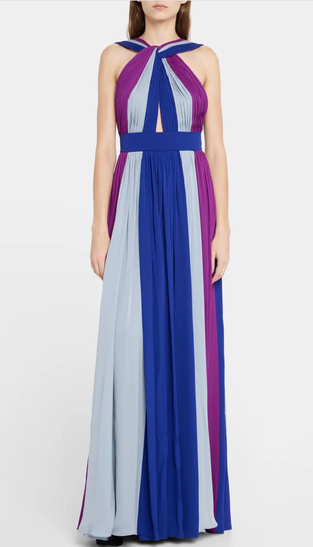 Elie Saab Twist-detailed Silk Gown