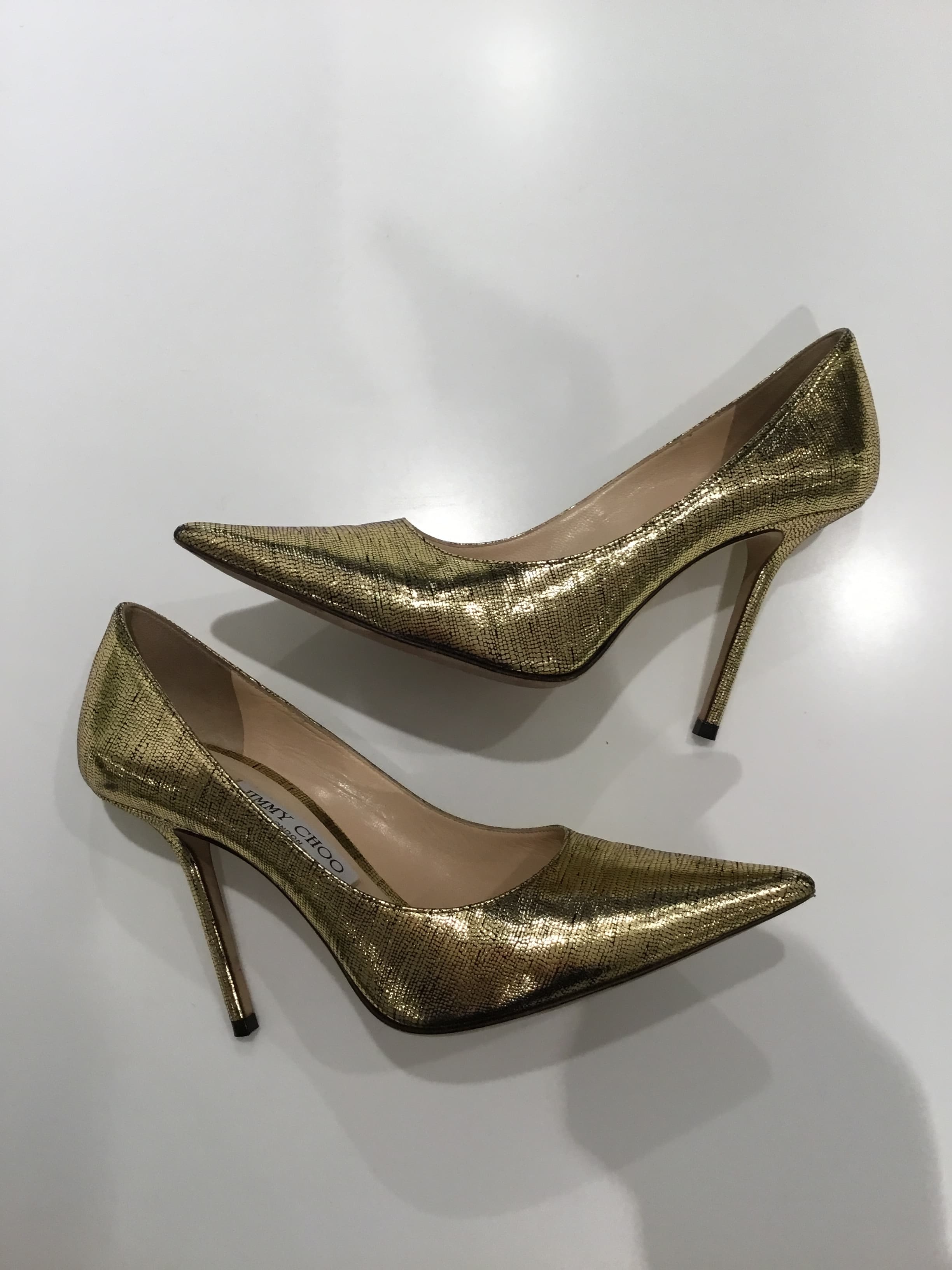 Jimmy Choo Gold Pumps