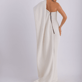 Rick Owens One-shoulder Long White Dress — image 5