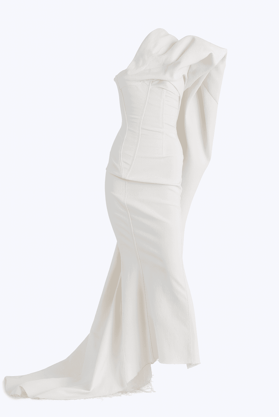 Rick Owens One-shoulder Long White Dress