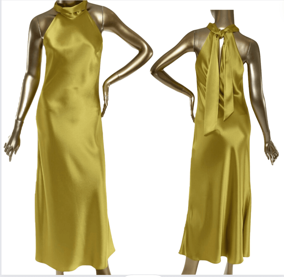 Galvan Halterneck Mid-length Dress