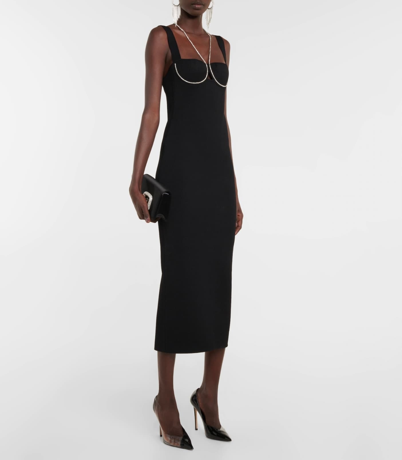 Galvan Crystal Lined Halter Dress