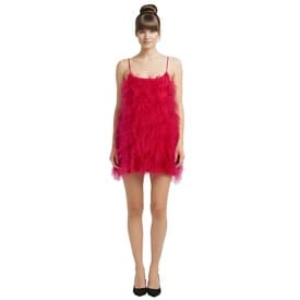 Cult Gaia Feather Dress - Pink Size Medium — image 2