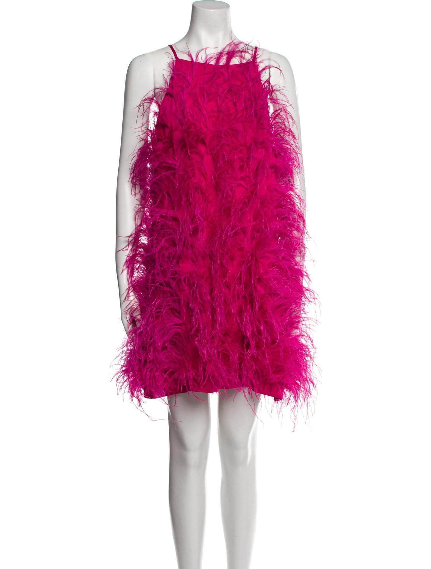 Cult Gaia Feather Dress - Pink Size Medium