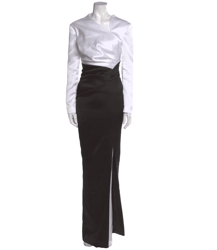 Rasario Colorblock Pattern Long Dress