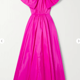 Jason Wu Hot Pink Twisted Gathered Silk-faille Gown — image 1