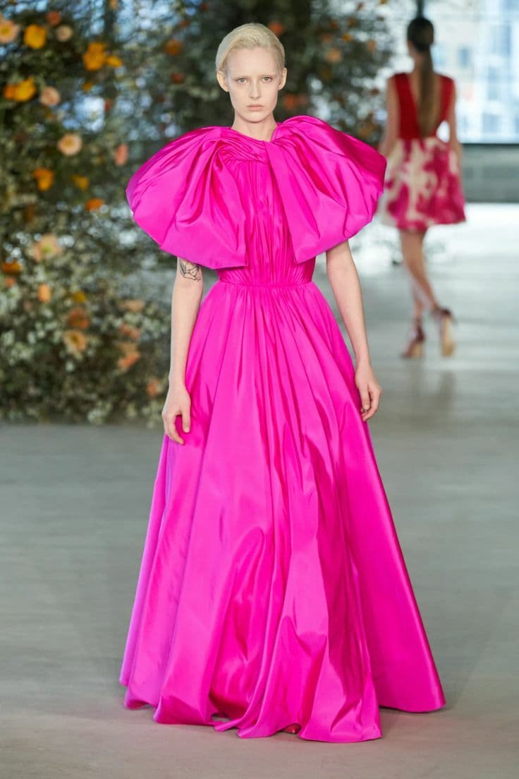 Jason Wu Hot Pink Twisted Gathered Silk-faille Gown