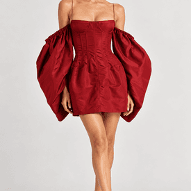 Laquan Smith Burgundy Corset Mini Dress — image 2
