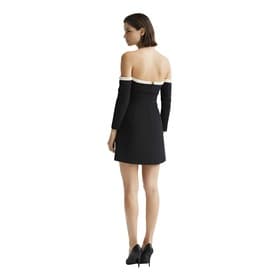 Valentino Crystal Embroidered Off The Shoulder Crepe Mini Dress — image 5