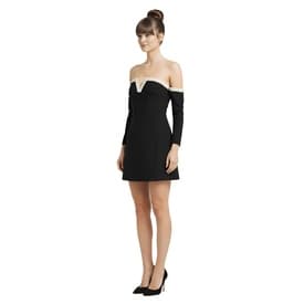 Valentino Crystal Embroidered Off The Shoulder Crepe Mini Dress — image 8