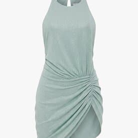 Alexandre Vauthier Mint Blue Crystal Stretch Jersey Mini Dress — image 1