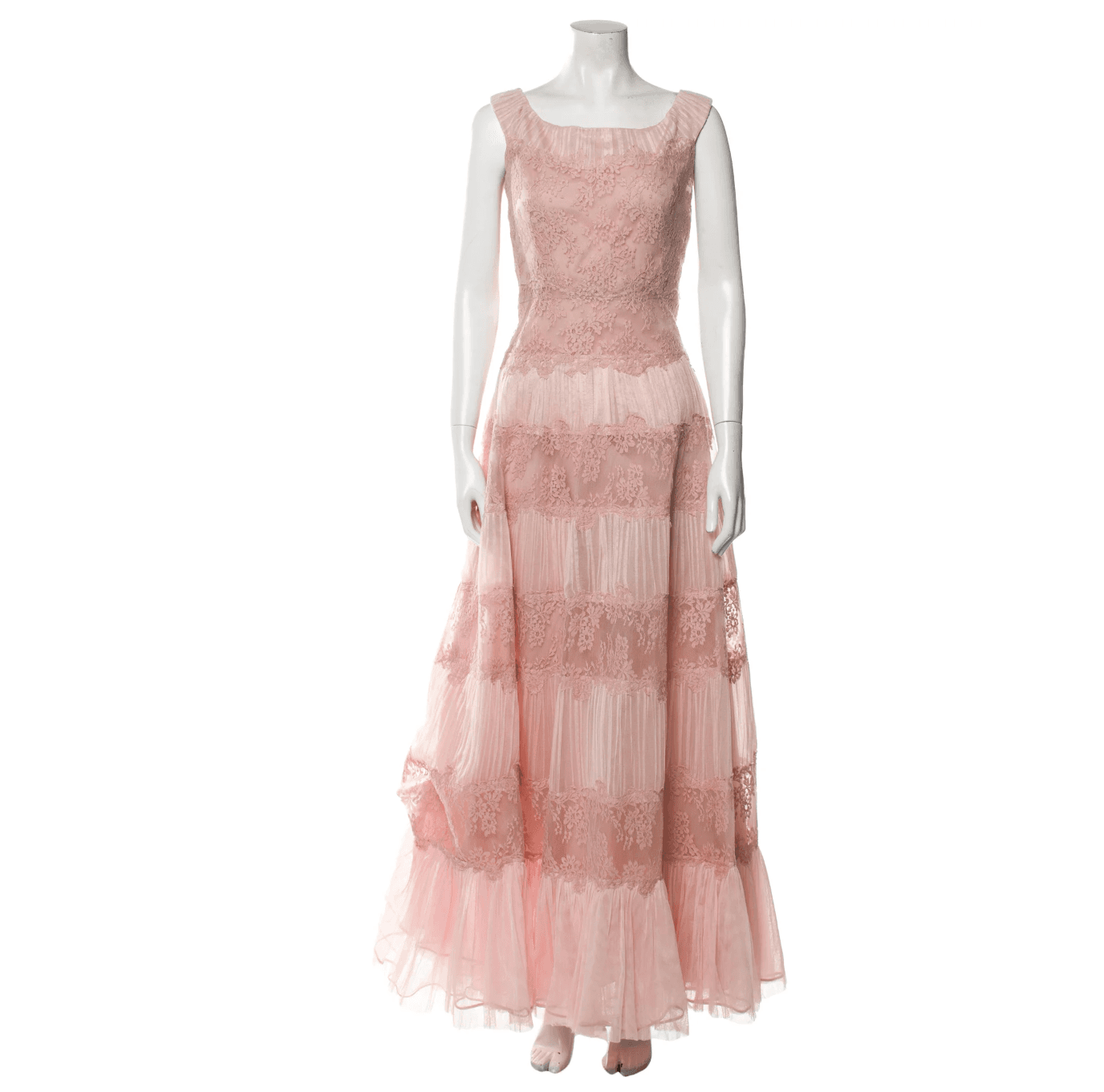 Valentino Lace Pattern Long Dress 6