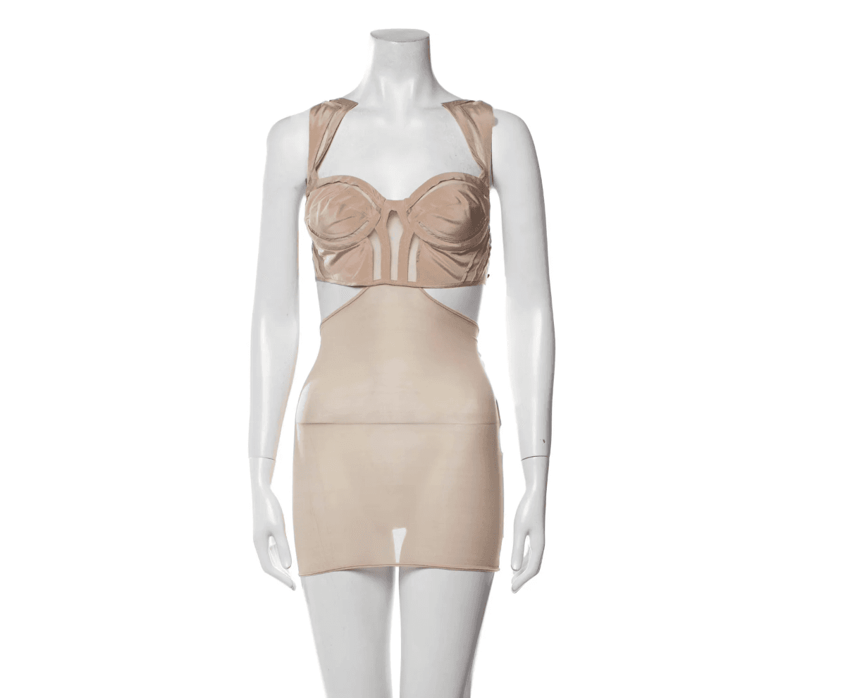 Vintage Gucci Bustier Sheer Mini Dress