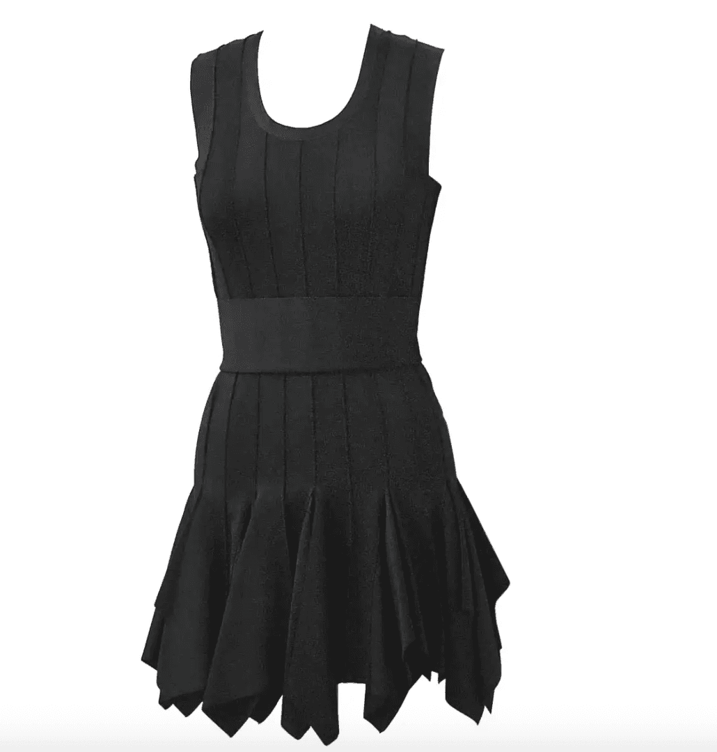Balmain Sleeveles Pleated Dress