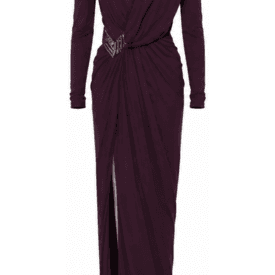 Zuhair Murad F/W 2021 Burgundy Gown with Embellishment — image 1