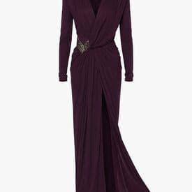Zuhair Murad F/W 2021 Burgundy Gown with Embellishment — image 3