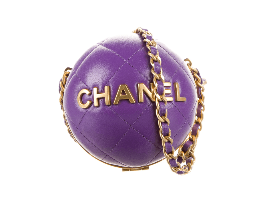 Chanel 2022 Paris- Coco Sphere Purple Minaudiere Bag