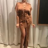 Balmain Tan Maxi Dress — image 1