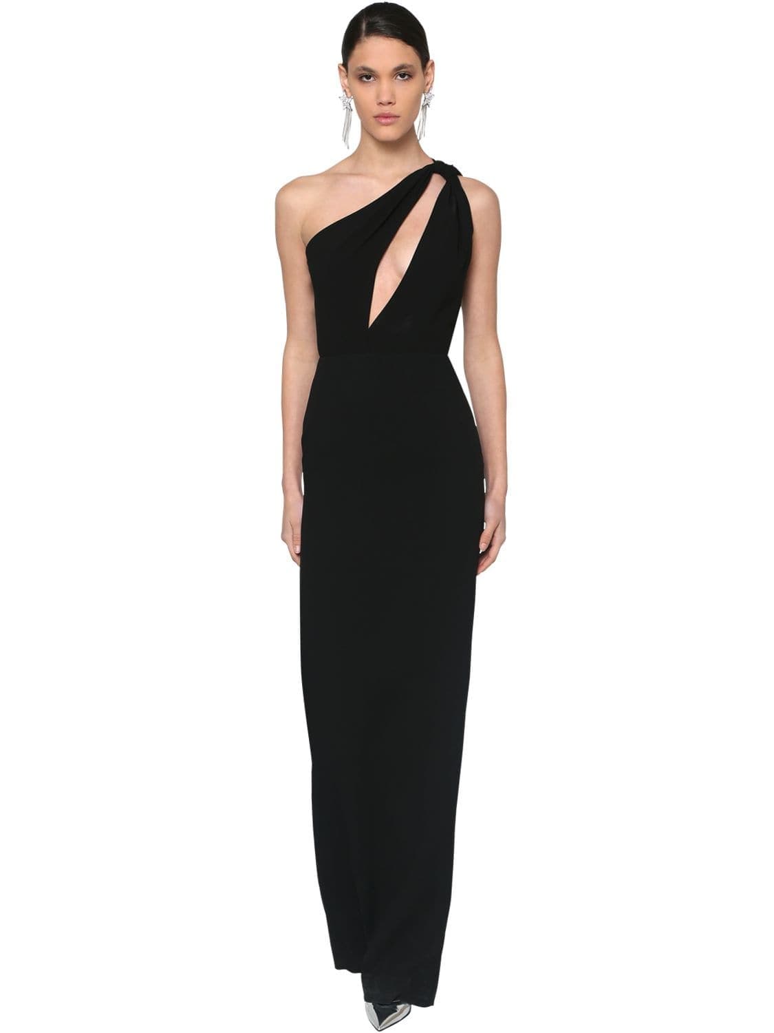 Saint Laurent One Shoulder Black Gown