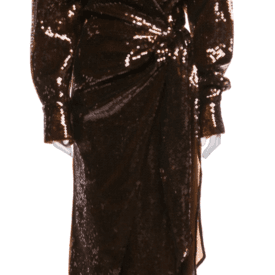 David Koma Brown Sequined Wrap Dress — image 1