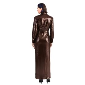 David Koma Brown Sequined Wrap Dress — image 5