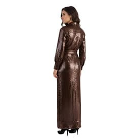 David Koma Brown Sequined Wrap Dress — image 6