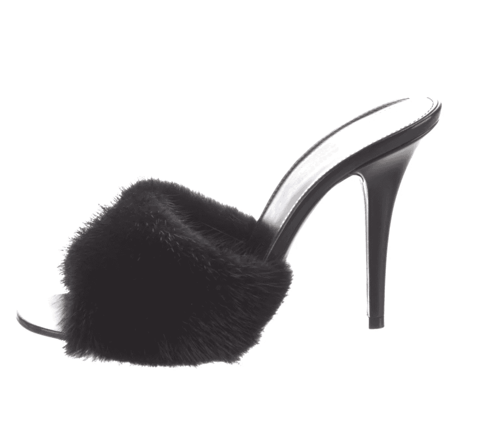 Saint Laurent Mink Mules